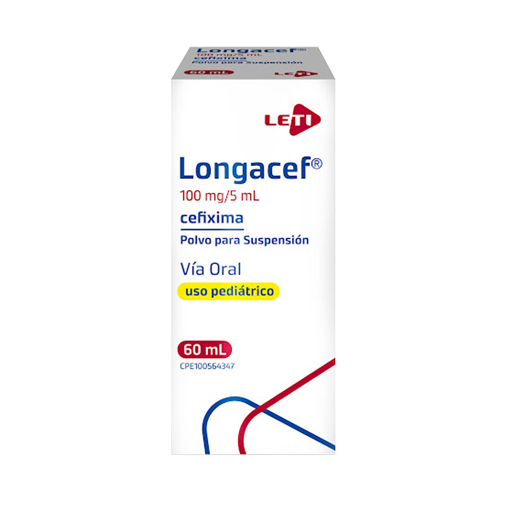 Cefixima Longacef 100mg/5ml 60ml Suspensión