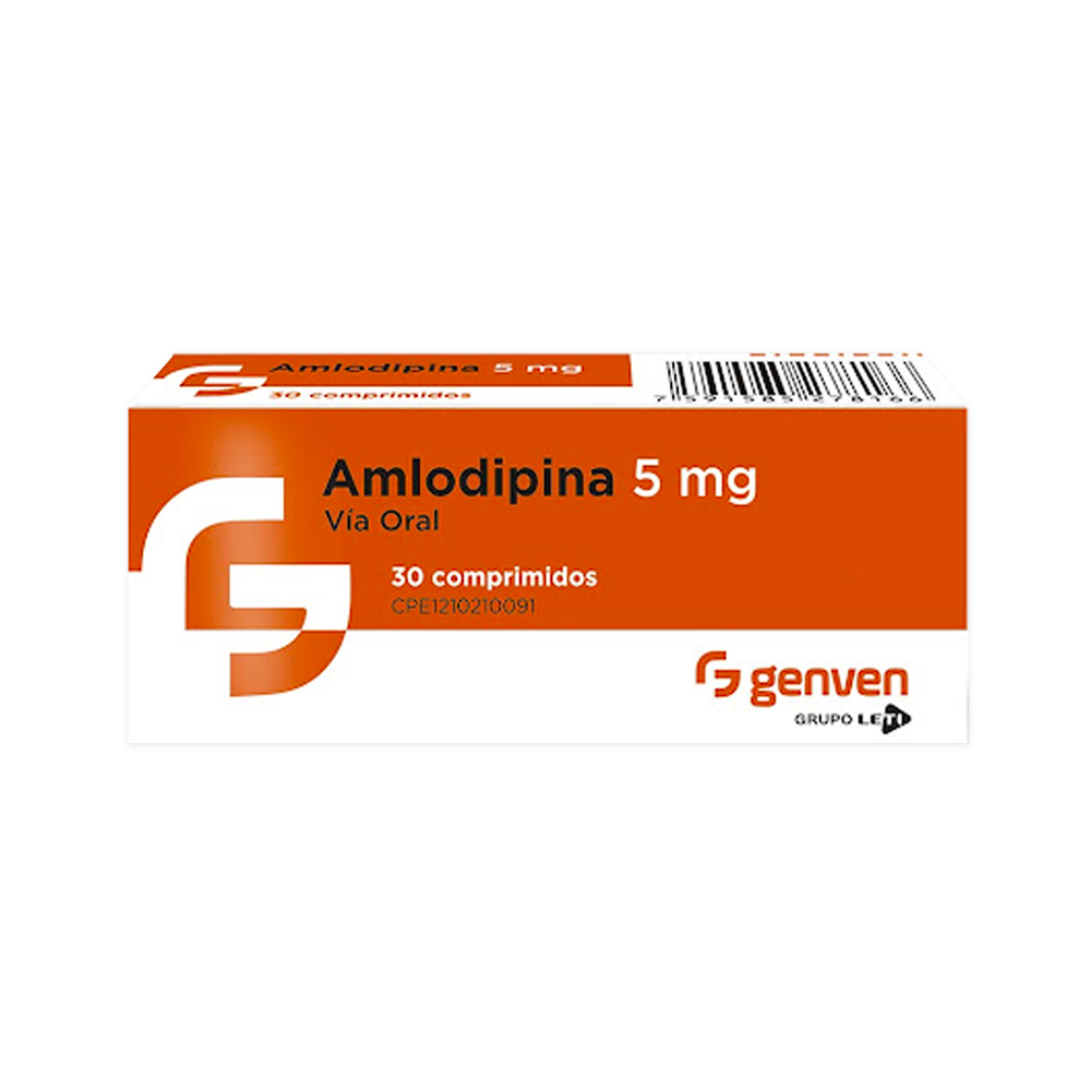 Amlodipina Genven 5mg 30 Comprimidos