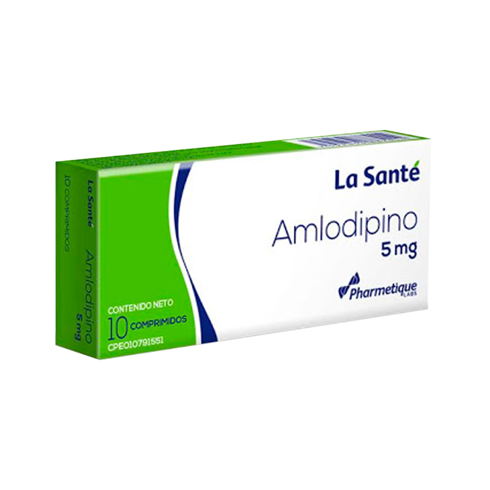 Amlodipina La Santé 5mg 10 Tabletas