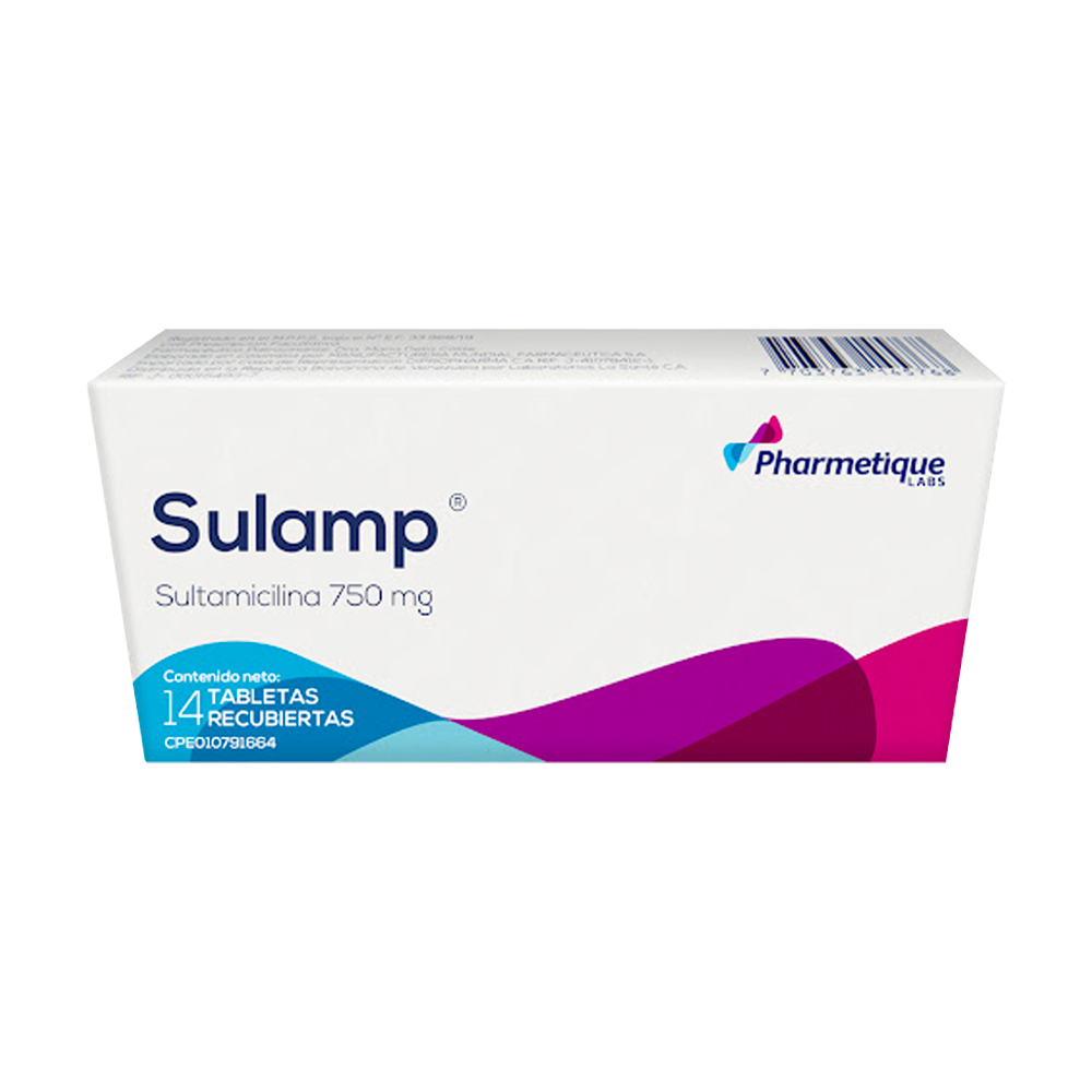 Sultamicilina Sulamp 750mg 14 Tabletas