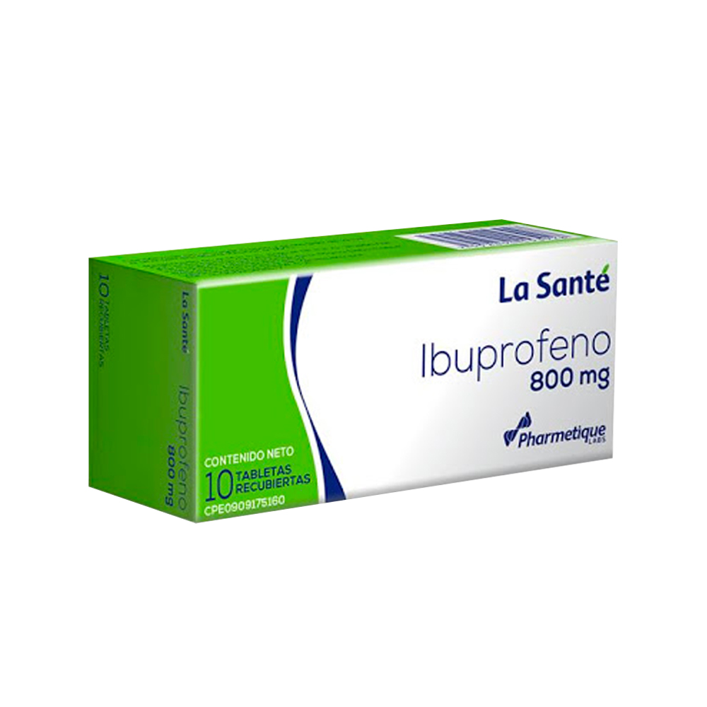 Ibuprofeno La Santé 800mg 10 Tabletas