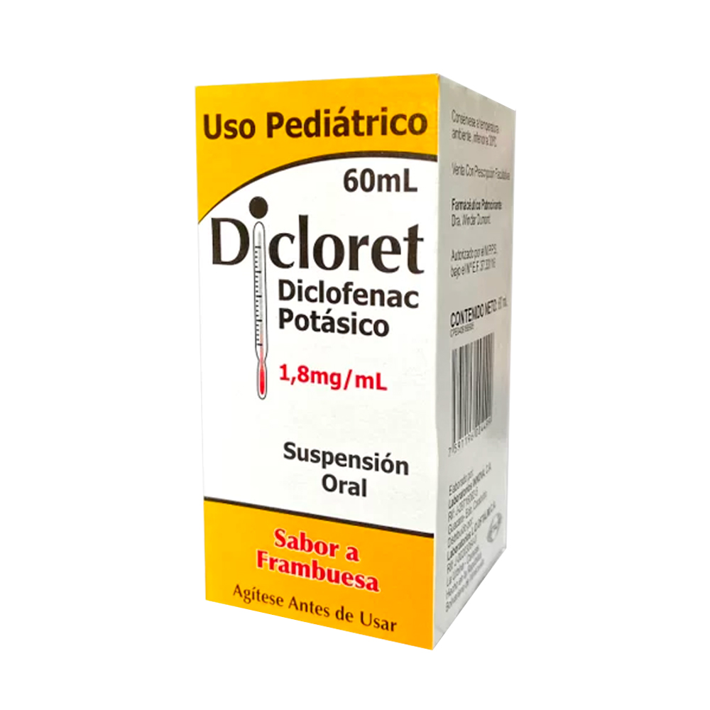 Diclofenac Potásico Dicloret 1,8mg/ml 60ml