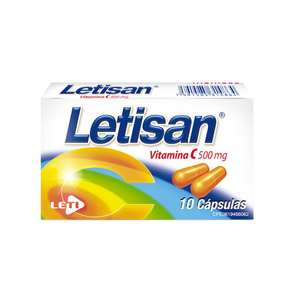 Vitamina C Letisan 500mg 10 Tabletas