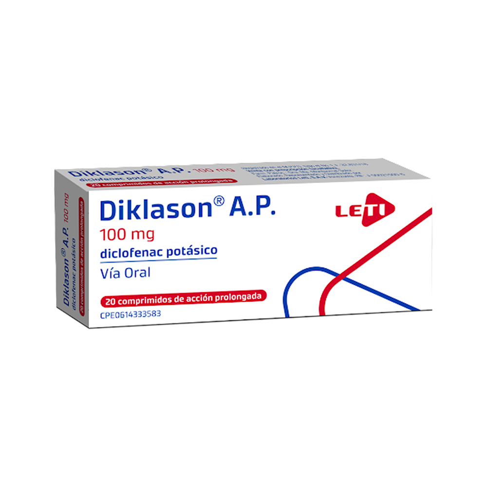 Diclofenac Potásico Diklason 100mg 10