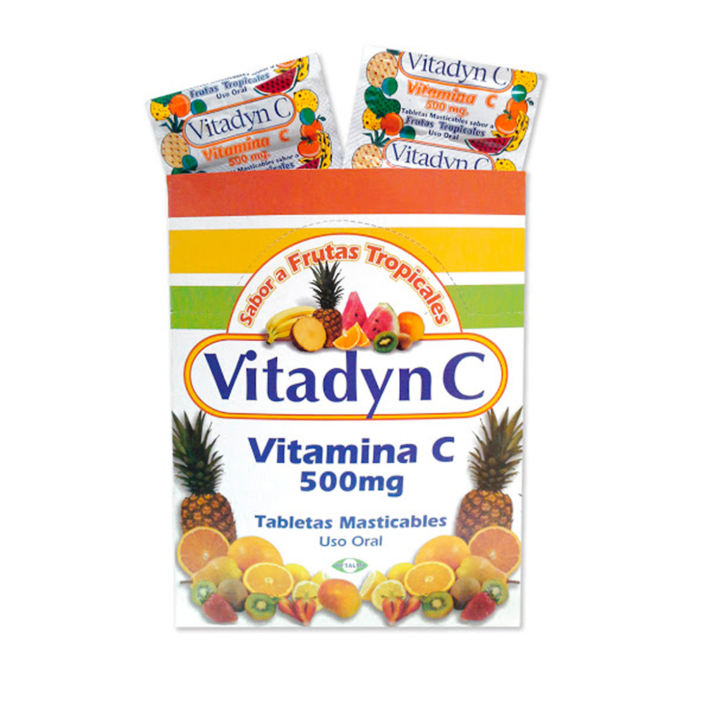 Vitamina C Vitadyn 500mg 10 Tabletas Masticables