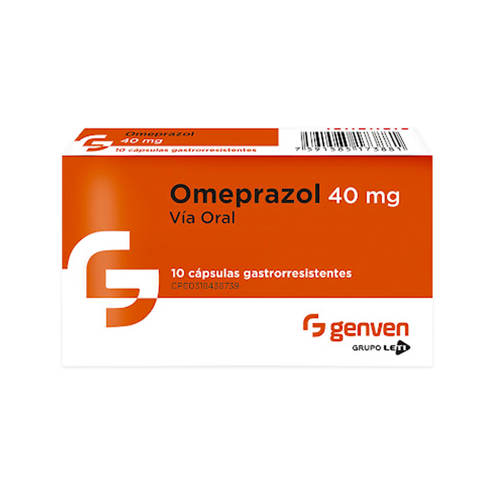 Omeprazol Genven 40mg 10 Tabletas