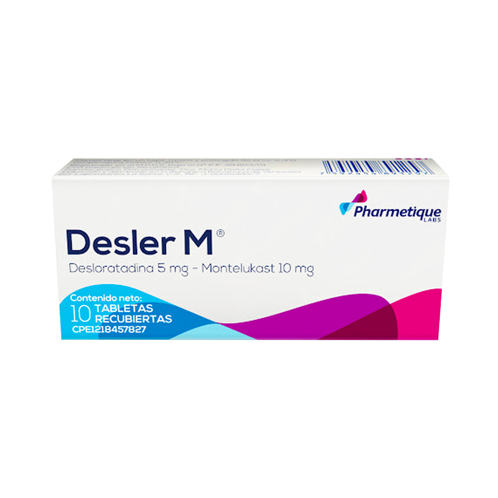 Desloratadina + Montelukast Desler M 5/10 mg 10 Tabletas