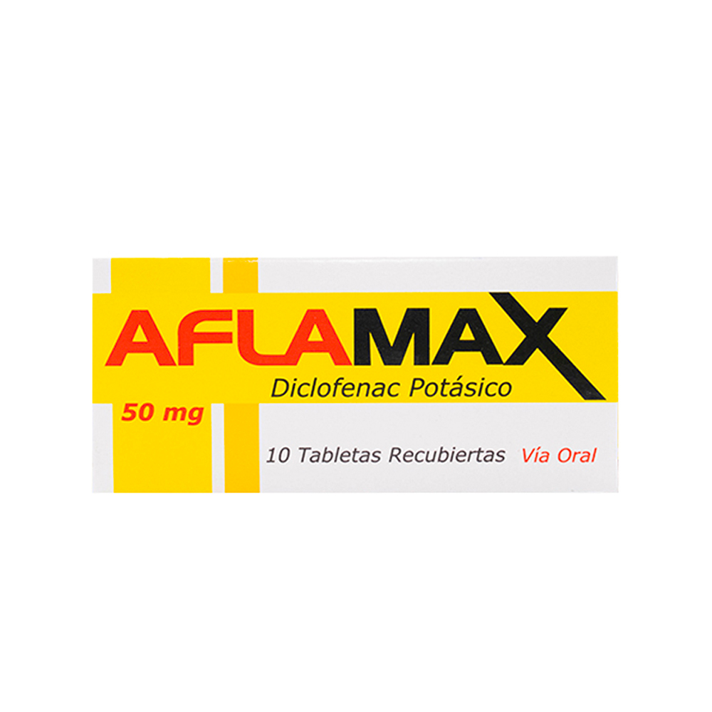 Diclofenac Potásico Aflamax 50mg 10 Tabletas