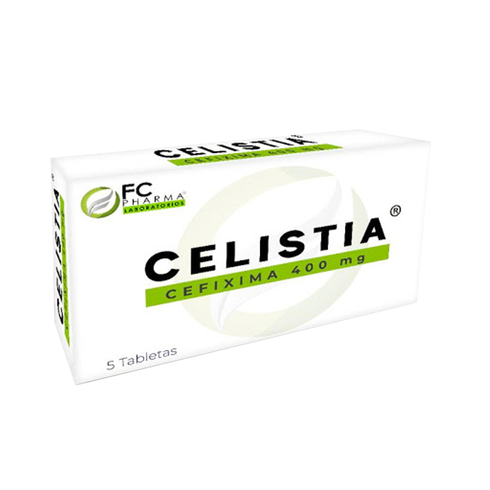 Cefixima Celistia 400mg 5 Tabletas