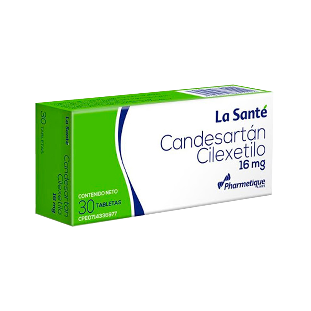 Candesartán La Santé 16mg 30 Tabletas