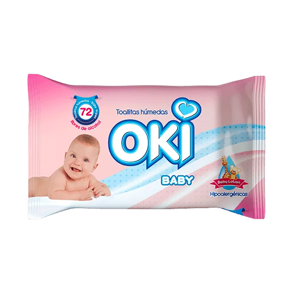 Toallas Húmedas Oki Baby Lotion 72uds