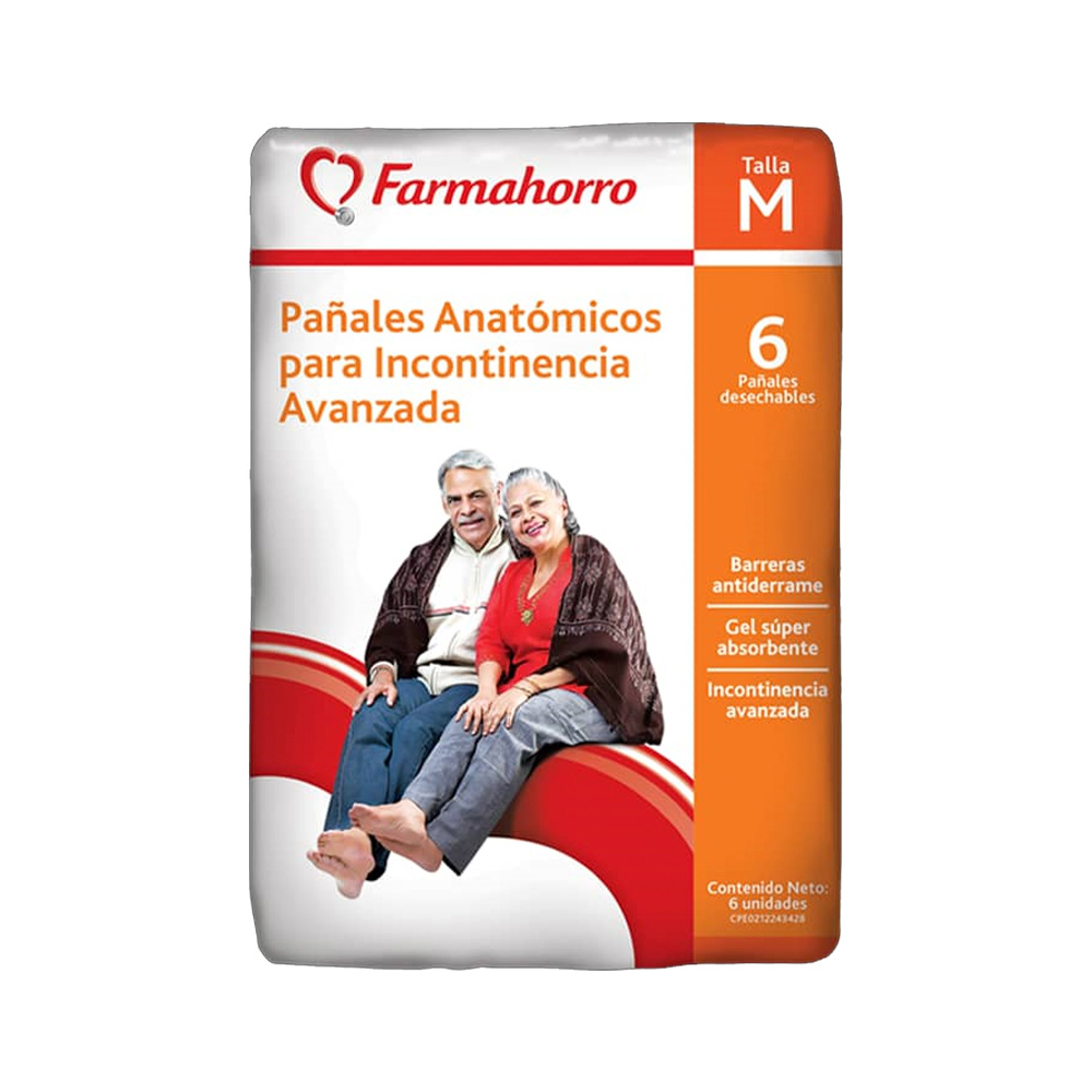 Pañal Incontinencia Farmahorro Talla M 6uds