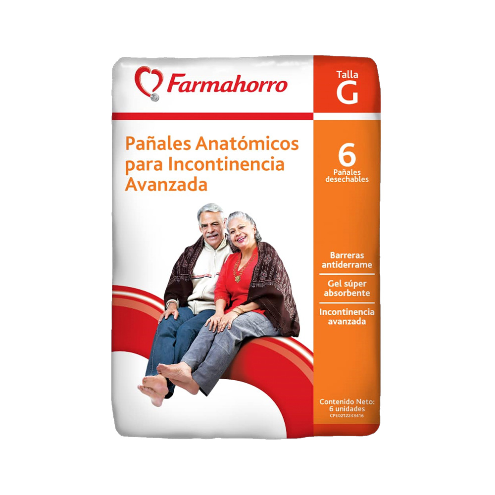 Pañal Incontinencia Farmahorro Talla G 6uds