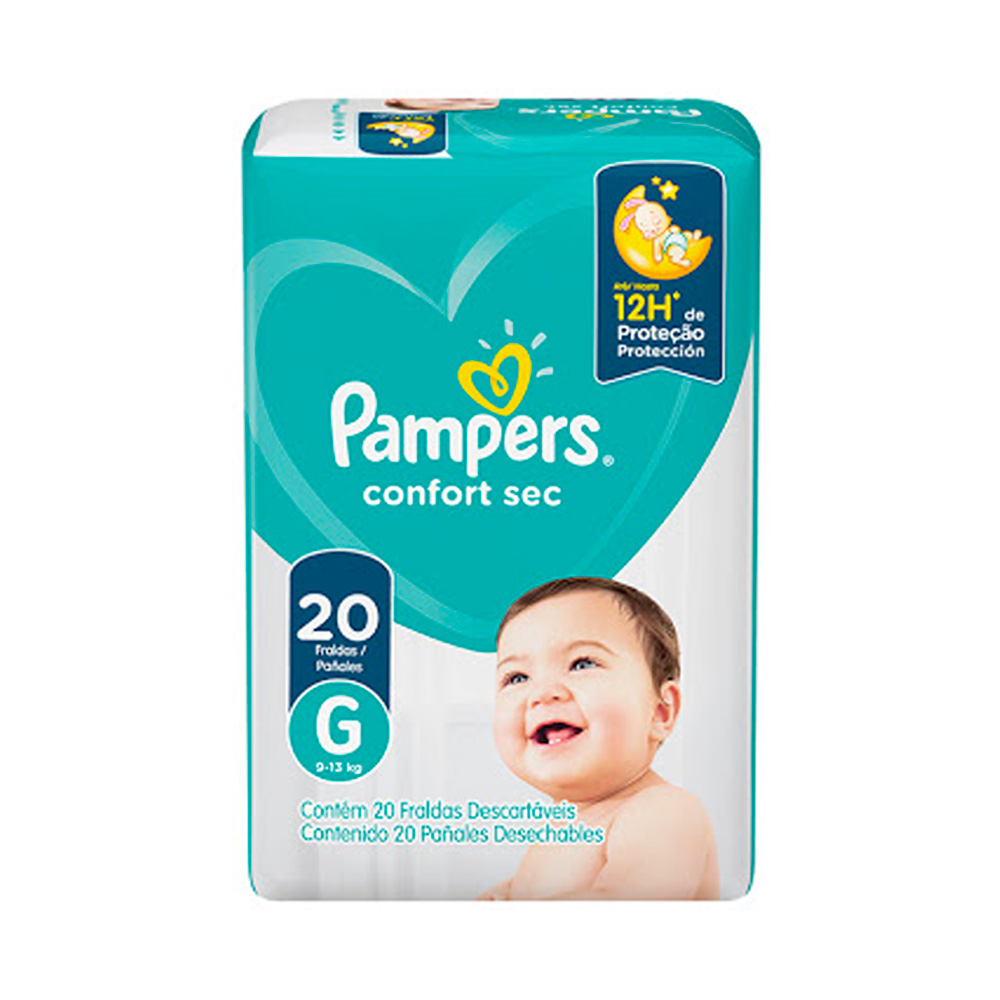 Pañales Desechables Pampers Confort Sec Talla G 20uds