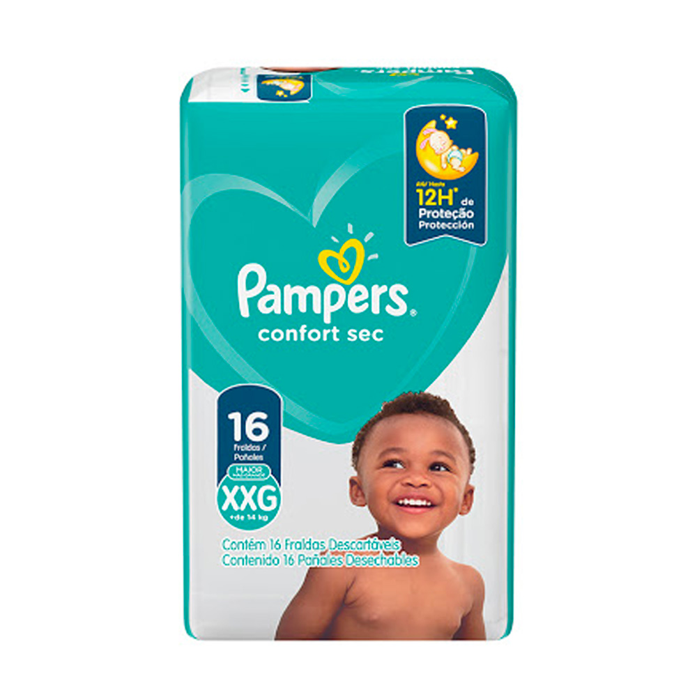 Pañales Desechables Pampers Confort Sec Talla XXG 16uds