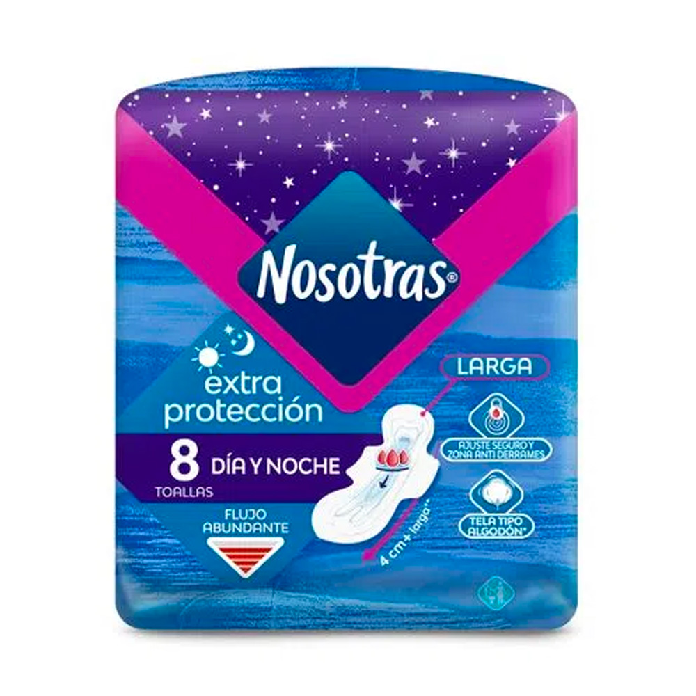 Toallas Sanitarias Nosotras Extraprotección 8uds