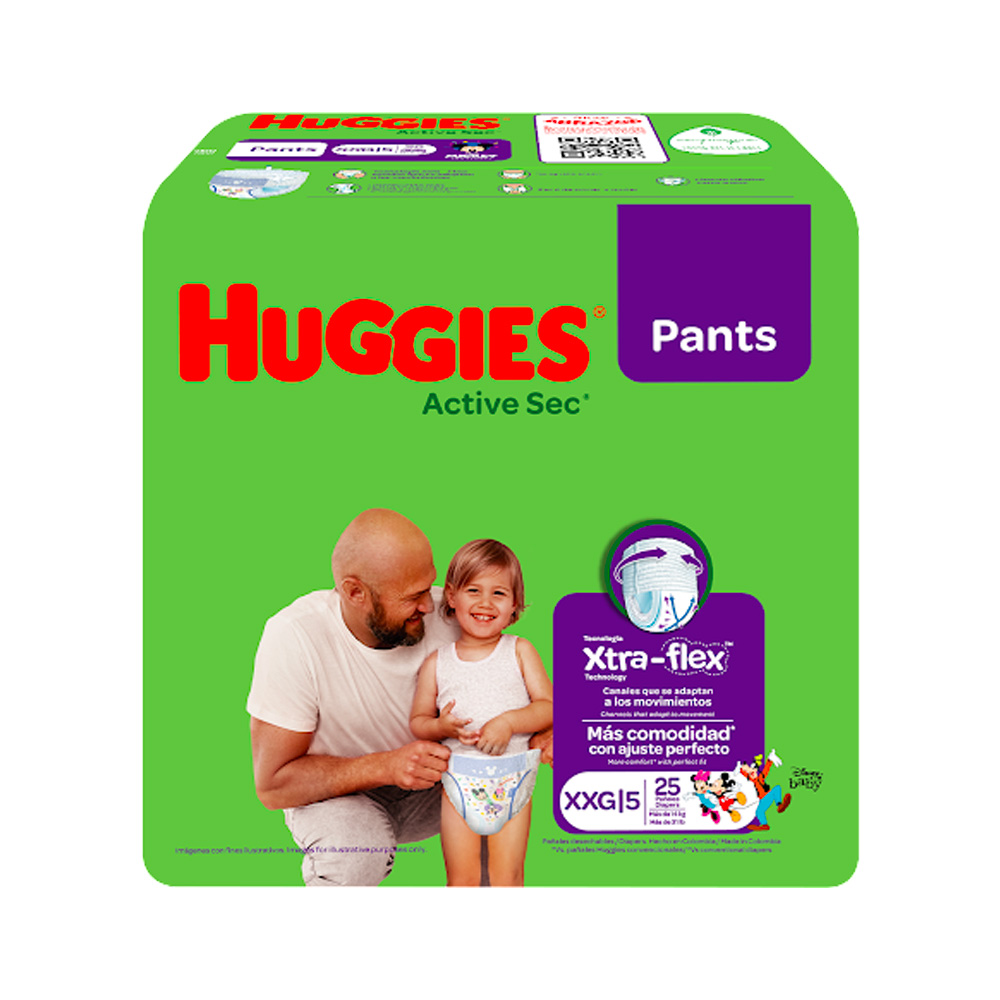 Pants Desechables Huggies Active Sec Talla XXG 25uds