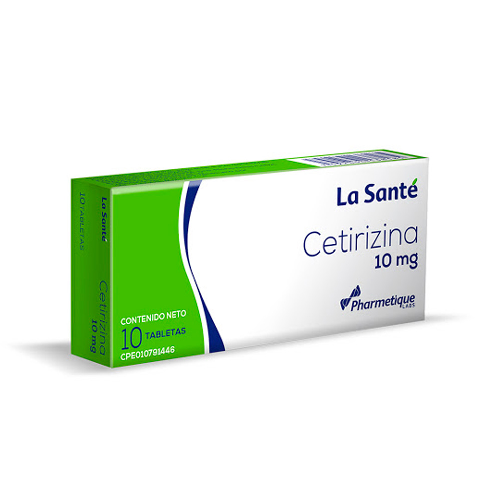 Cetirizina La Santé 10mg 10 Tabletas