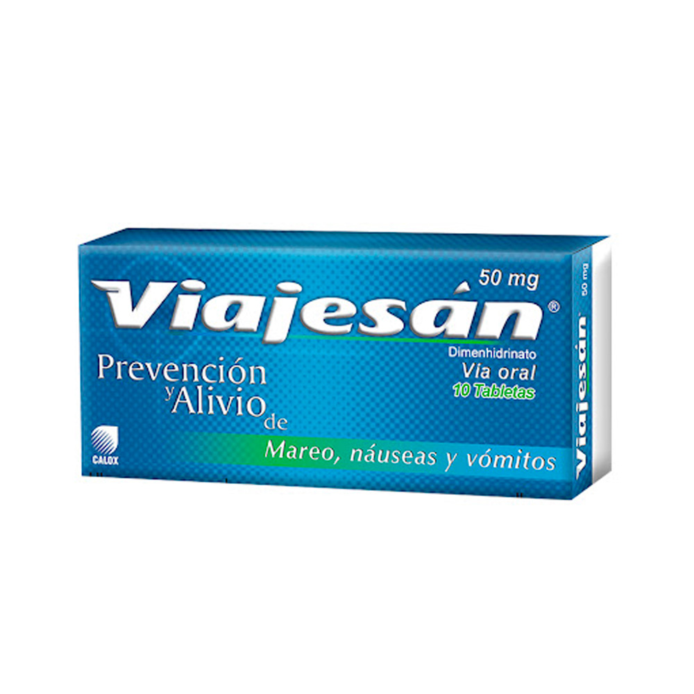 Dimenhidrinato Viajesán 50mg 10 Tabletas