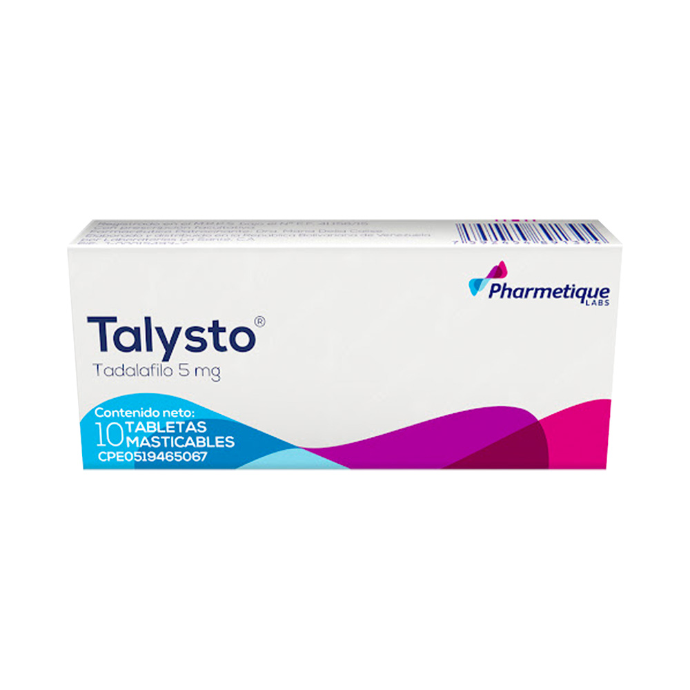 Tadalafilo Talysto 5mg 10 Tabletas Masticables