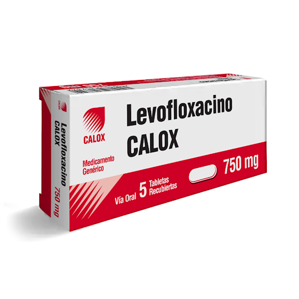 Levofloxacino Calox 750mg 5 Tabletas