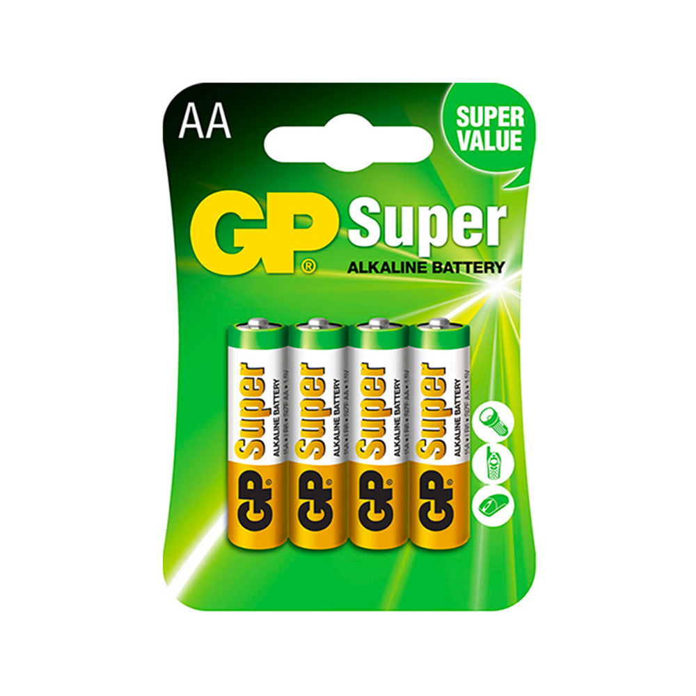 Batería Gp Super Alcalina AA 4uds