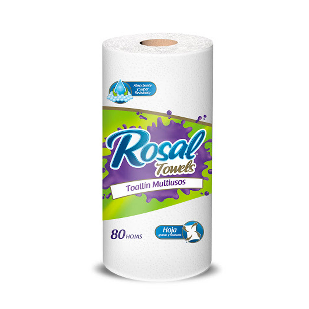 Papel toallin Rosal 80 Hojas