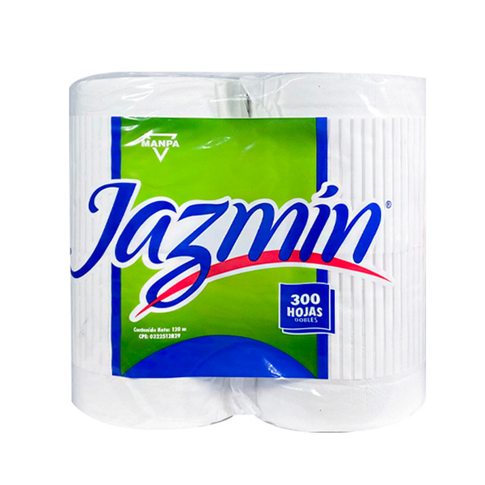 Papel Higiénico Jazmín 300 Hojas 4uds