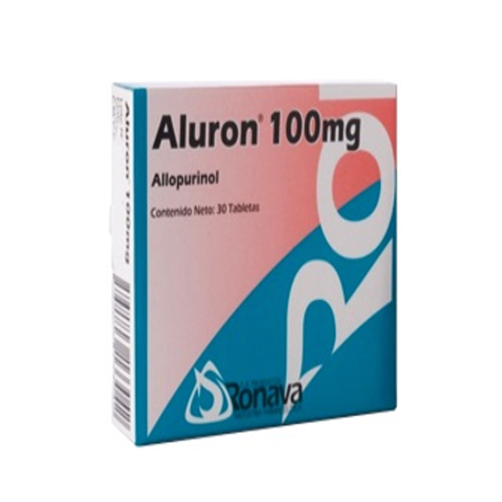 Alopurinol Aluron 100mg 30 Tabletas – Farmahorro