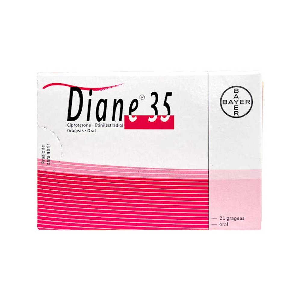 Ciproterona + Etinilestradiol Diane 35Mcg/2mg 21 Grageas