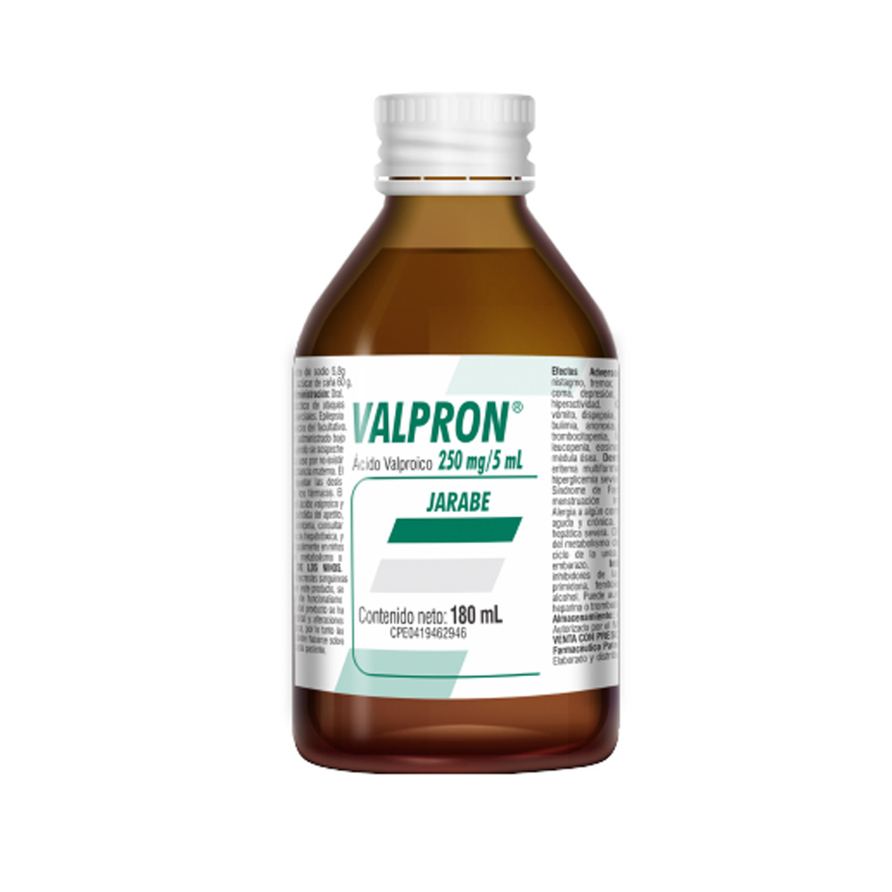 Valproato Valpron 250mg/5ml 180ml Jarabe