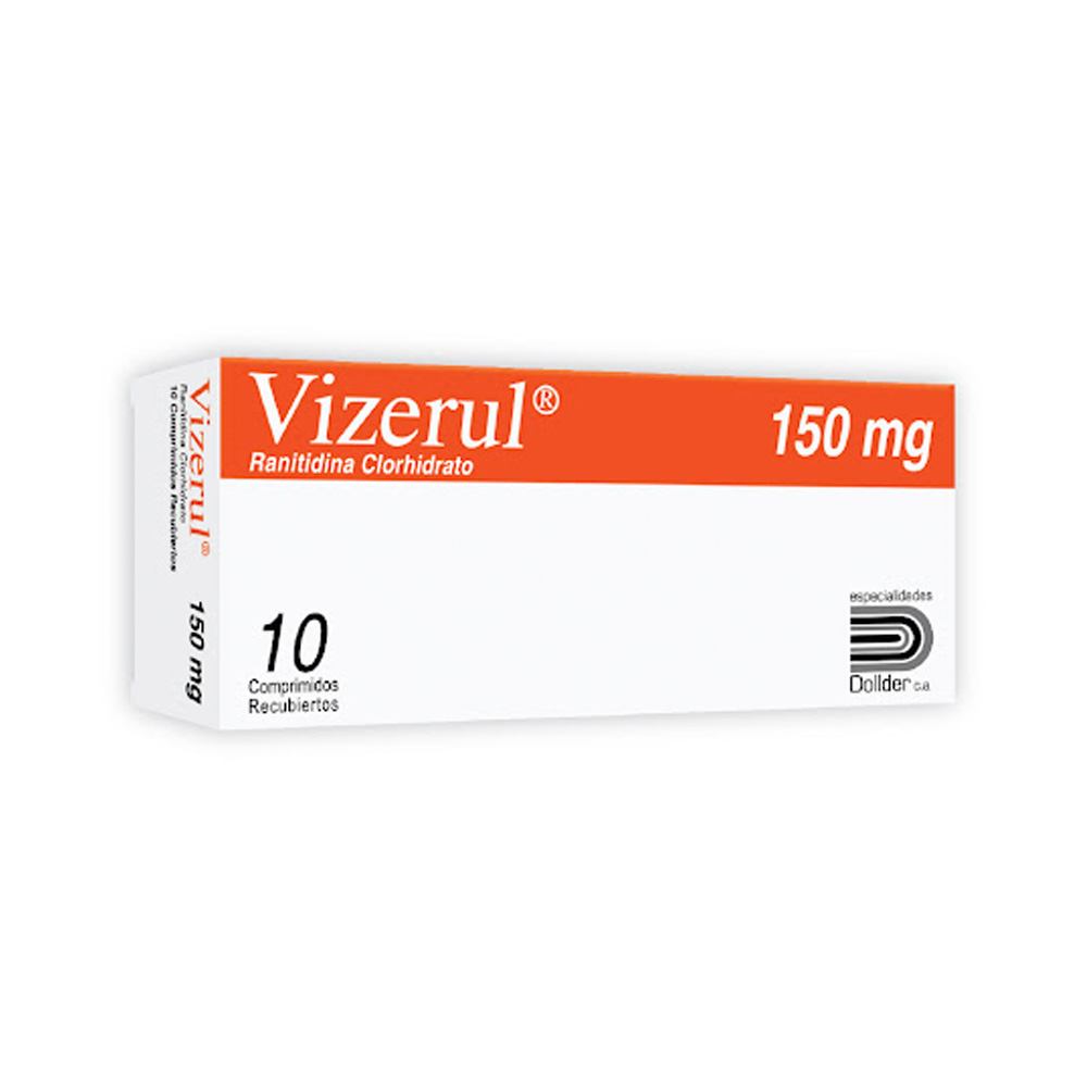 Ranitidina Vizerul150mg 10 Comprimidos