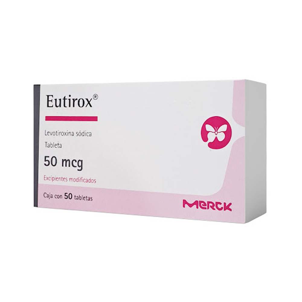 Levotiroxina Eutirox 50mcg 50 Tabletas