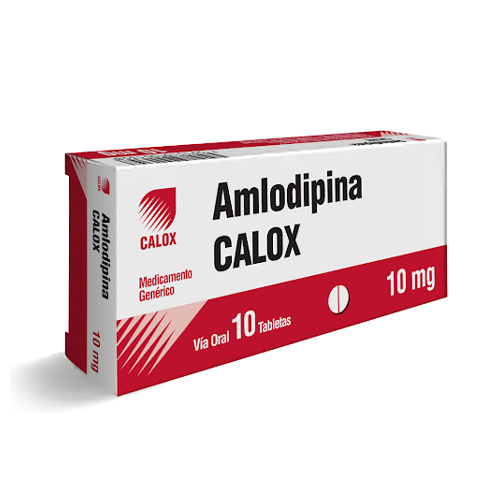 Amlodipina Calox 10mg 10 Tabletas