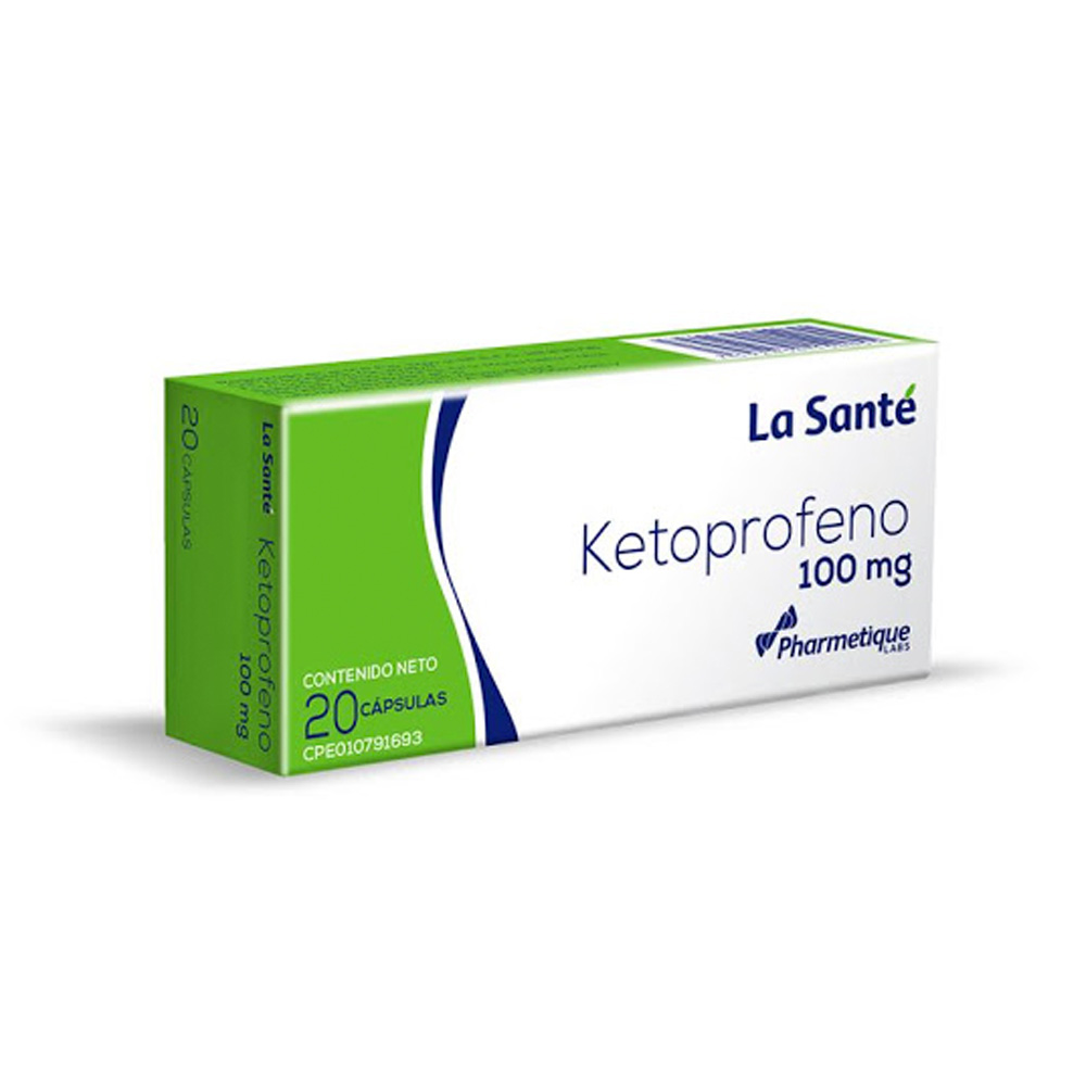 Ketoprofeno La Santé 100mg 20 Cápsulas