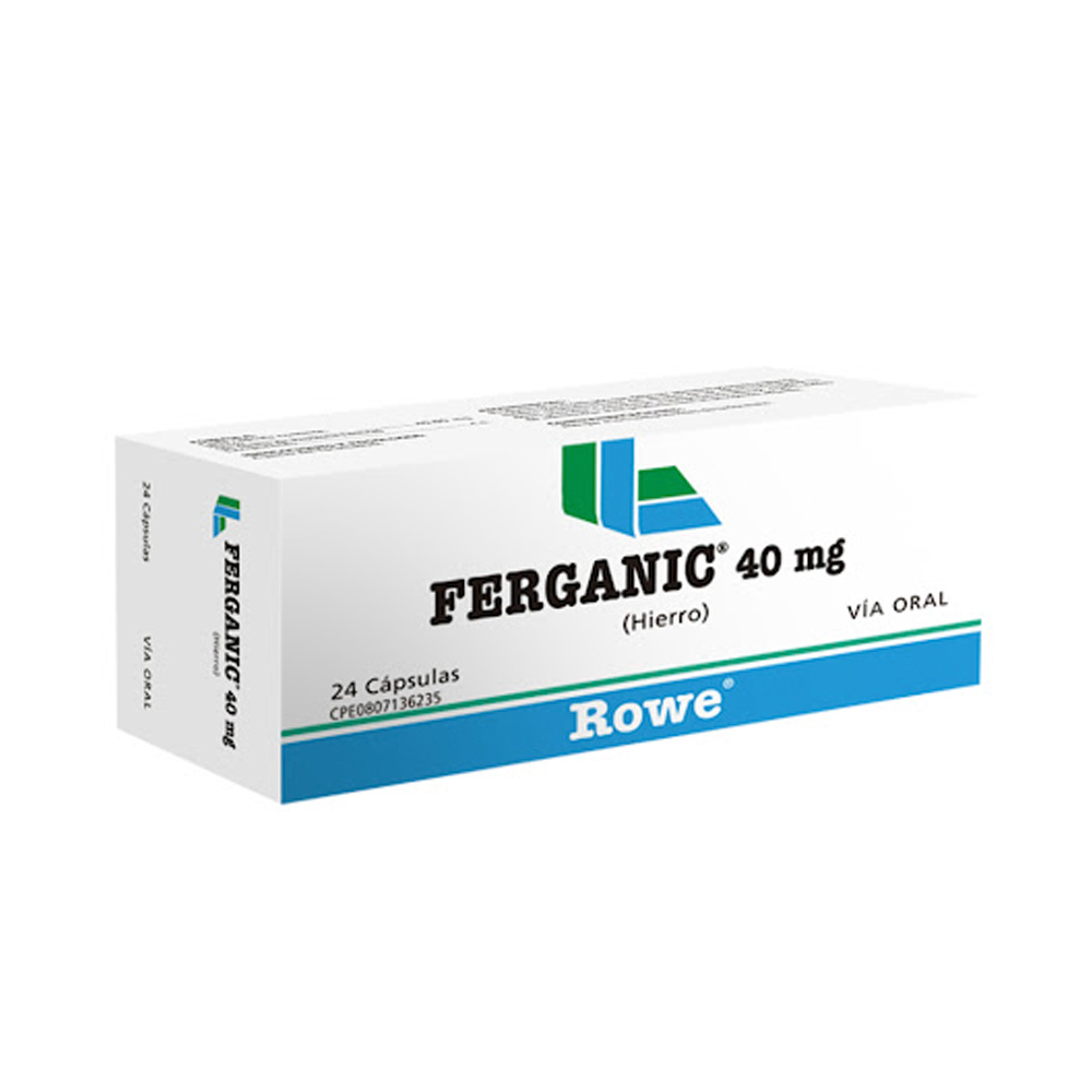 Hierro Ferganic Ferganic 40mg 24 Cápsulas