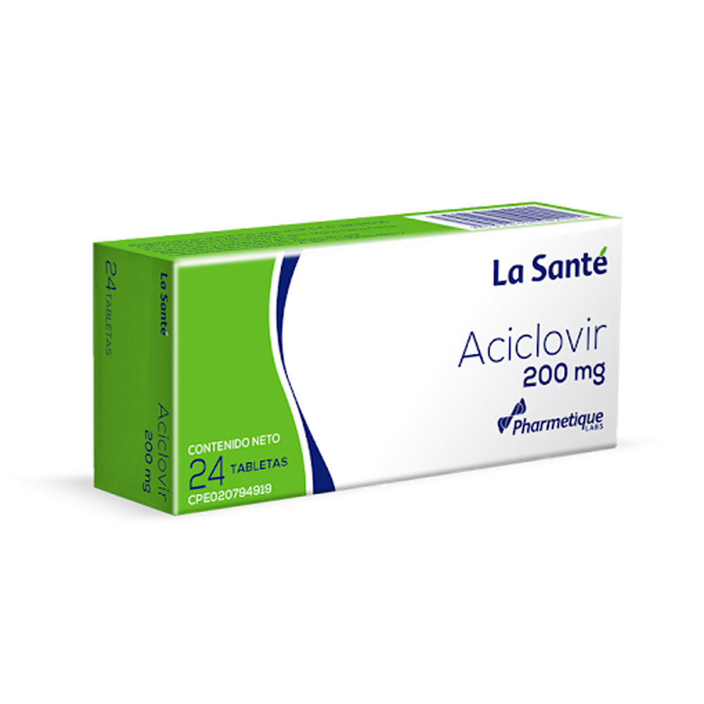 Aciclovir La Santé 200mg 24 Tabletas