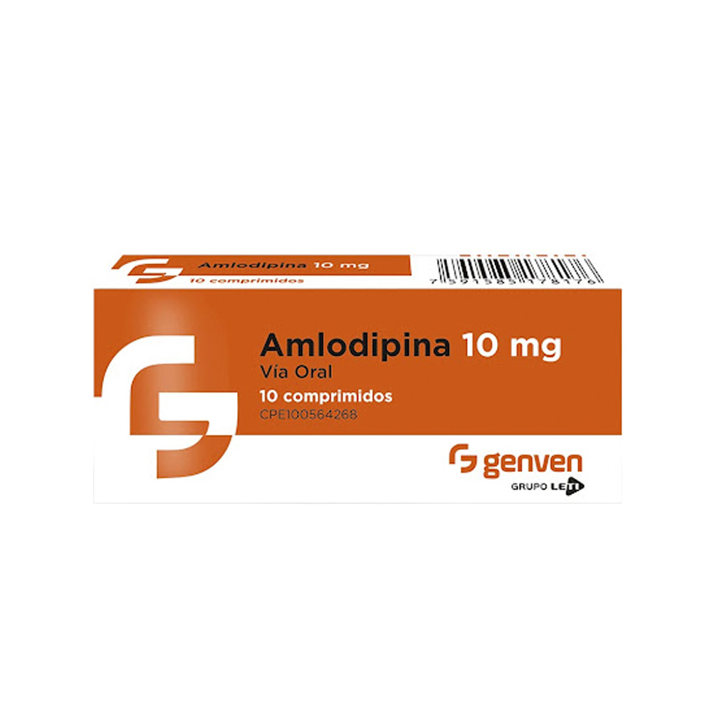 Amlodipina Genven 10mg 10 Comprimidos