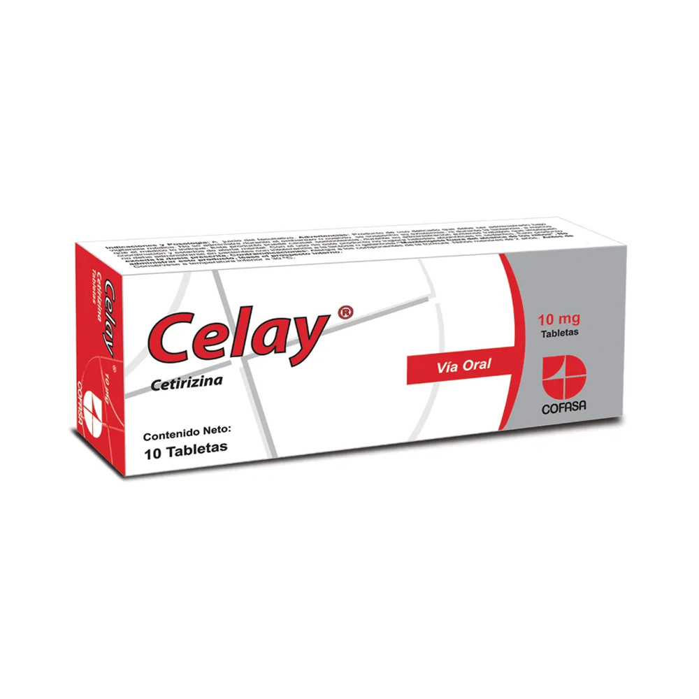 Cetirizina Celay 10mg 10 Tabletas