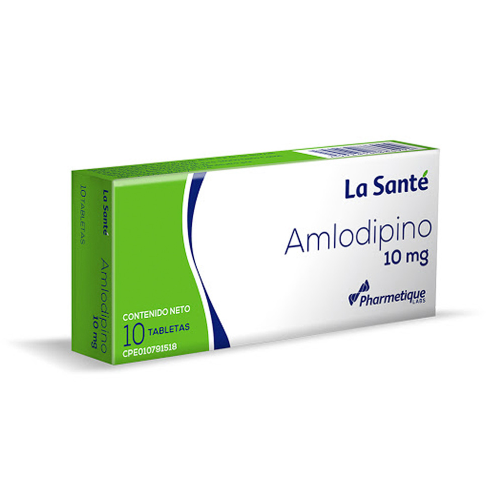 Amlodipina La Santé 10mg 10 Tabletas