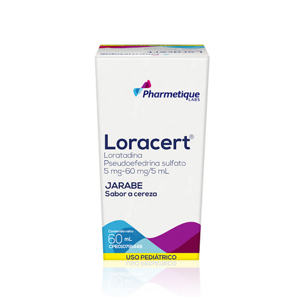 Loratadina + Pseudoefedrina Loracert 5/60mg 60ml