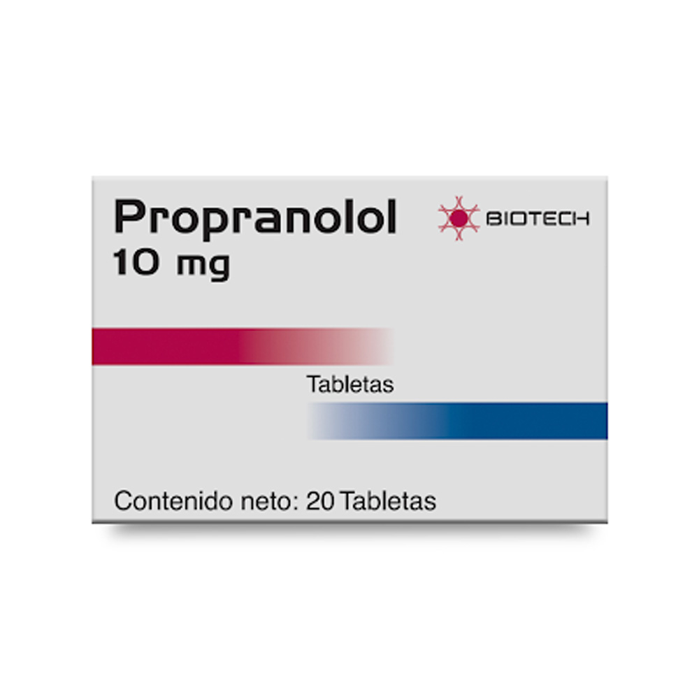 Propranolol Biotech 10mg 20 Tabletas