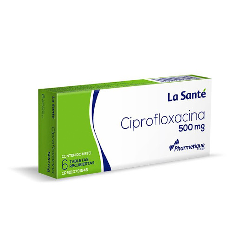 Ciprofloxacina La Santé 500mg 6 Tabletas