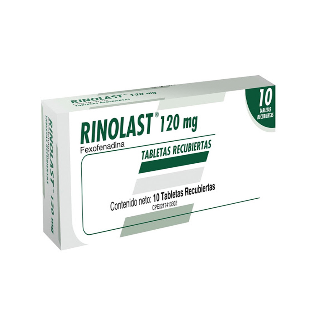 Fexofenadina Rinolast 120mg 10 Tabletas