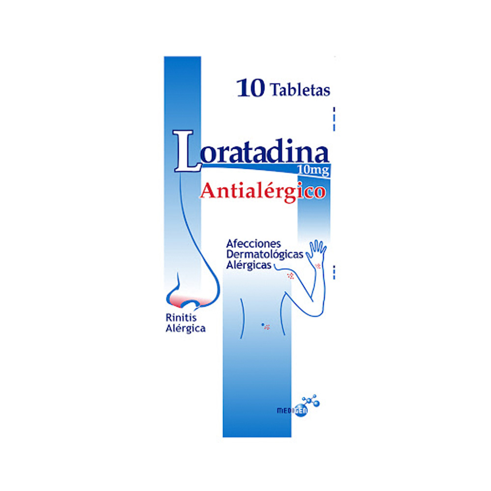 Loratadina Medigen 10mg 10 Tabletas