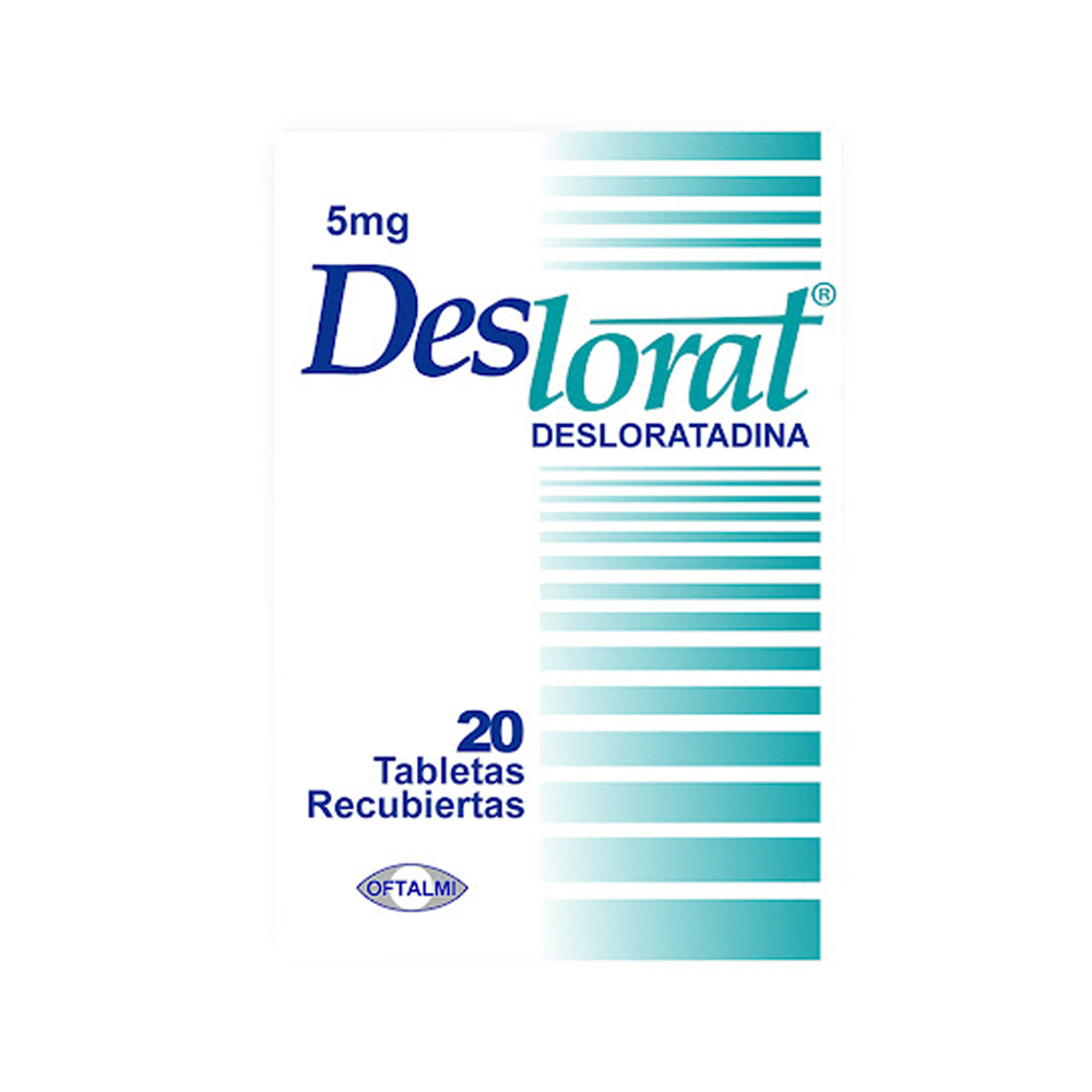 Desloratadina Deslorat 5mg 20 Tabletas