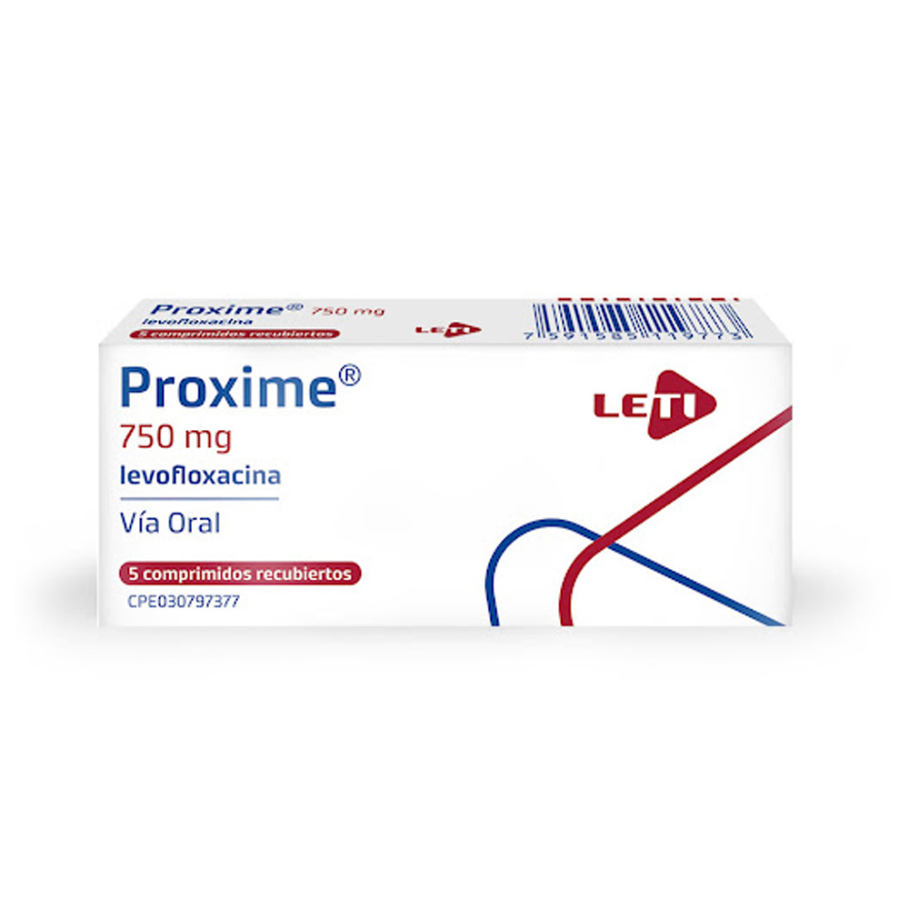 Levofloxacina Proxime 750mg 5 Comprimidos