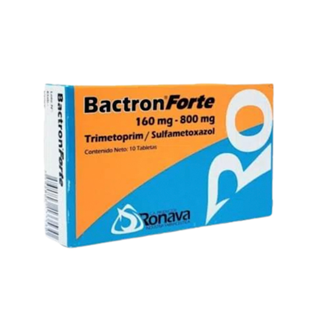 Trimetropin + Sulfametoxazol Bactron Forte 160/800mg 10 Tabletas