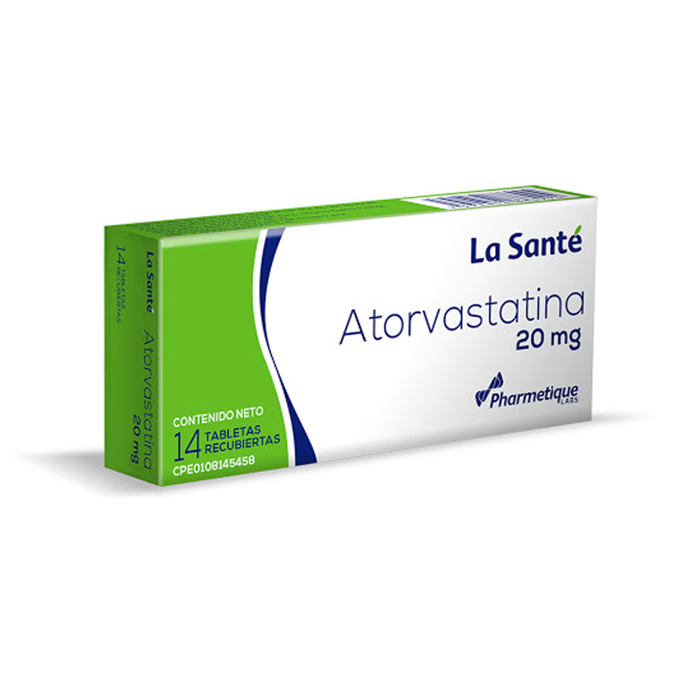 Atorvastatina La Santé 20mg 14 Tabletas