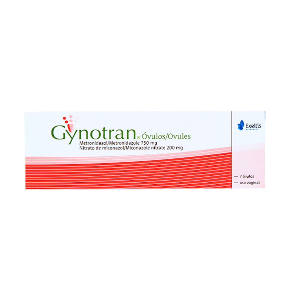 Metronidazol + Miconazol Gynotran 750mg/200mg 7 Óvulos